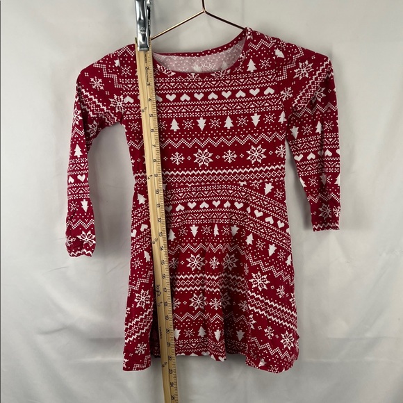The Children’s Place - Girl’s Winter Dresses - Red, White Snowflakes - Small 5/6 - Picture 9 of 13